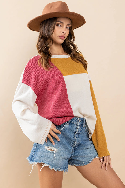 Jo Jersey Colorblock Sweater