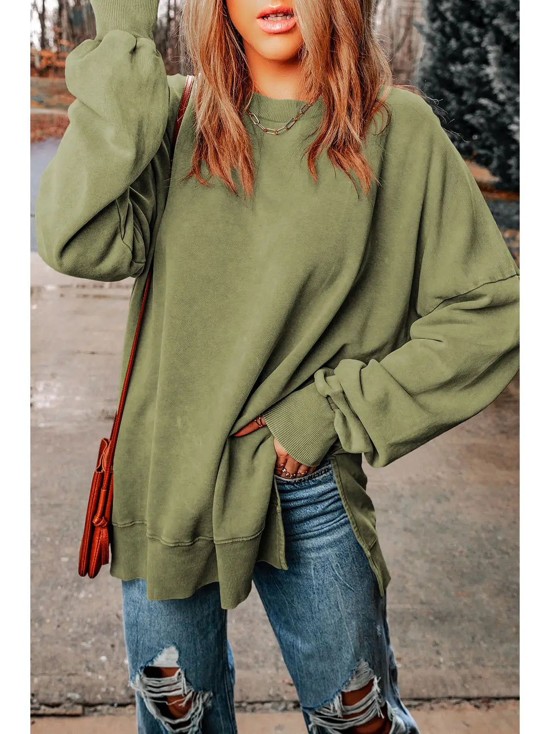 Olive Oversized Sweater