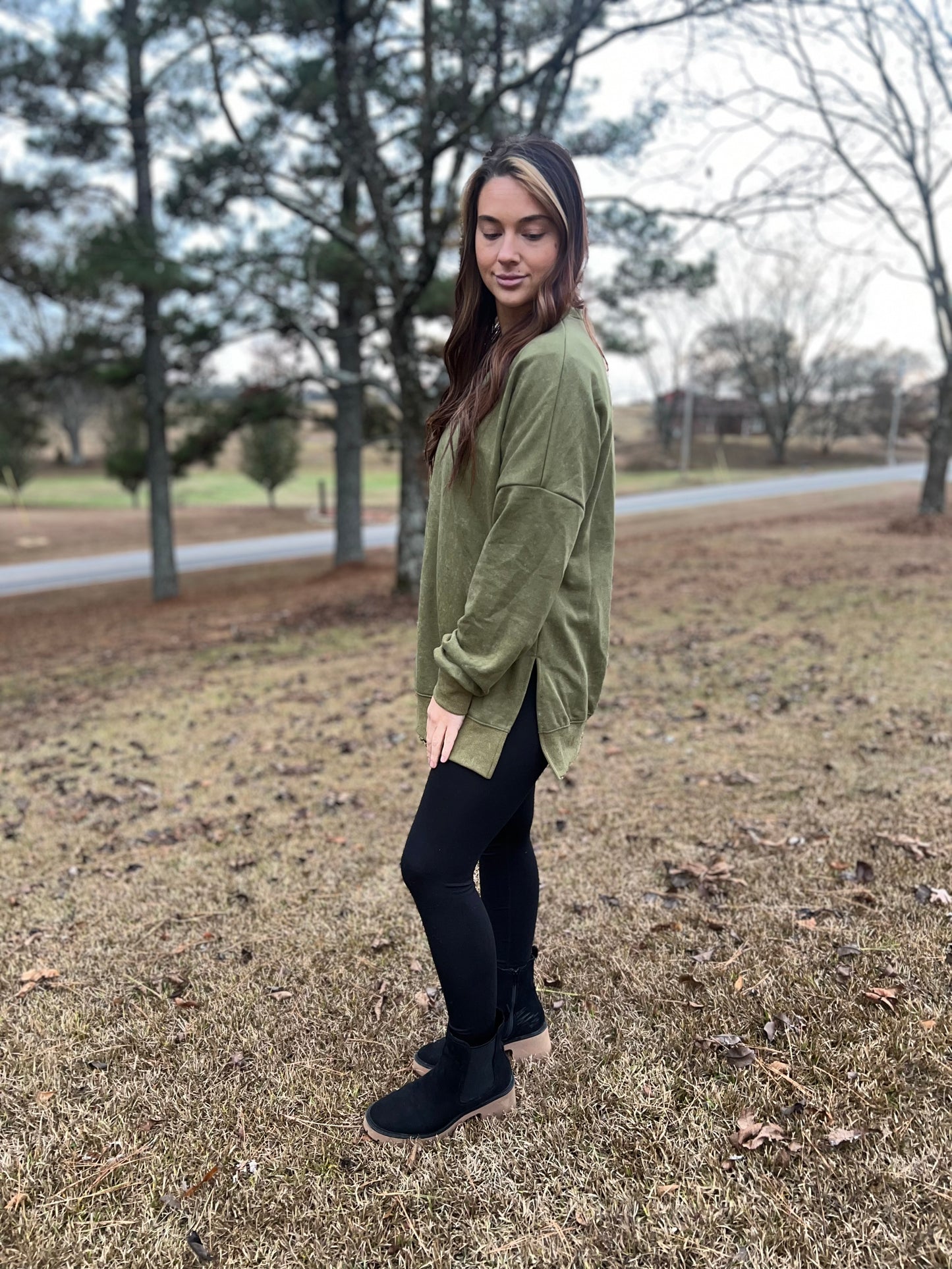 Olive Oversized Sweater