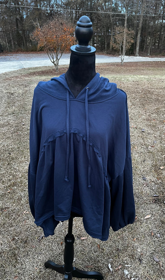 Huddy Ruffle Oversized Hoodie